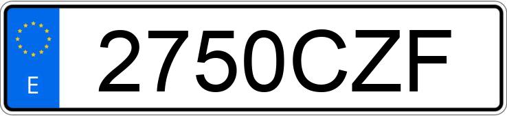 Numer rejestracyjny 2750CZF posiada AUDI A4