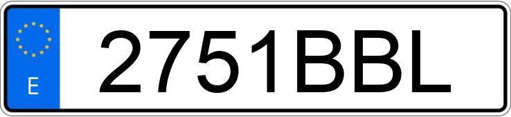 Numer rejestracyjny 2751BBL posiada PEUGEOT 206