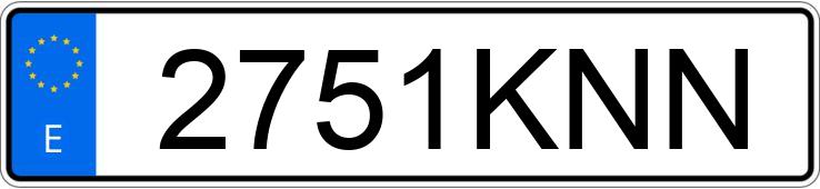 Numer rejestracyjny 2751KNN posiada PEUGEOT PARTNER