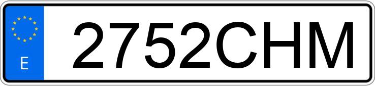 Numer rejestracyjny 2752CHM posiada AUDI TT