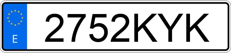 Numer rejestracyjny 2752KYK posiada BMW SERIE 1