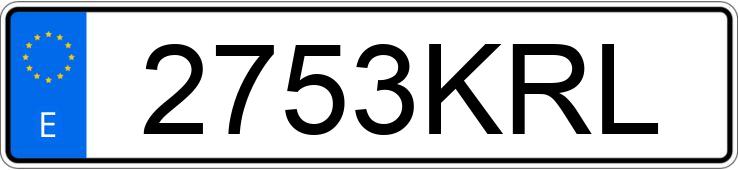 Numer rejestracyjny 2753KRL posiada MERCEDES VITO