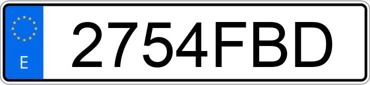 Numer rejestracyjny 2754FBD posiada AUDI A3