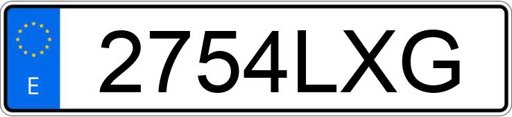 Numer rejestracyjny 2754LXG posiada VOLKSWAGEN GOLF