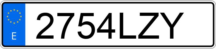 Numer rejestracyjny 2754LZY posiada SUZUKI GSX-S