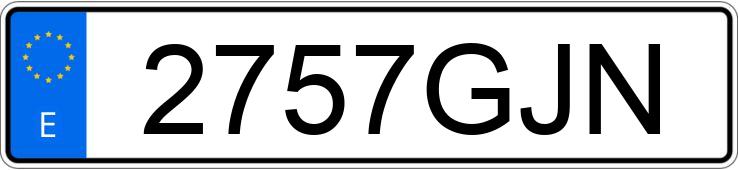 Numer rejestracyjny 2757GJN posiada VOLKSWAGEN EOS