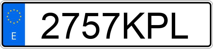 Numer rejestracyjny 2757KPL posiada TOYOTA C-HR Numer rejestracyjny 2757KPL posiada TOYOTA C-HR