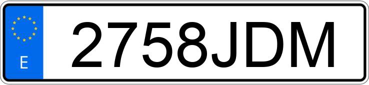 The registration number 2758JDM has BMW X3