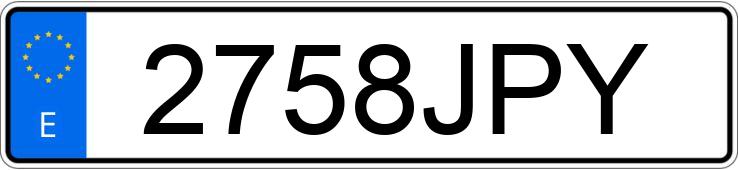 Numer rejestracyjny 2758JPY posiada HYUNDAI H 350