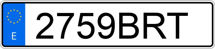 Numer rejestracyjny 2759BRT posiada PEUGEOT 406