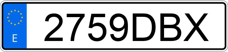 Numer rejestracyjny 2759DBX posiada FORD FUSION