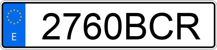 Numer rejestracyjny 2760BCR posiada MERCEDES CLK (208-209)