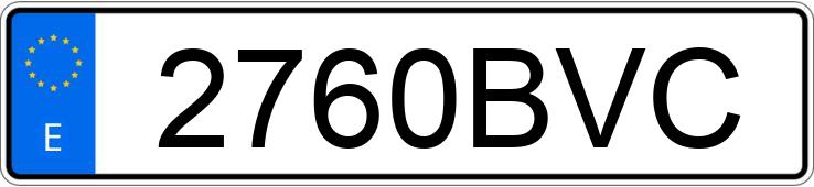 Numer rejestracyjny 2760BVC posiada CITROEN XSARA
