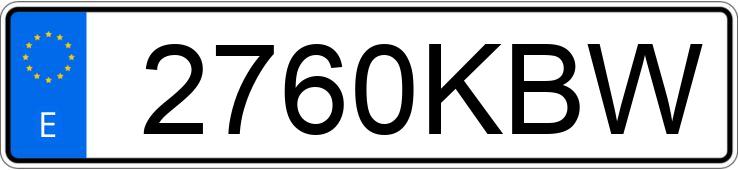 Numer rejestracyjny 2760KBW posiada SEAT LEON