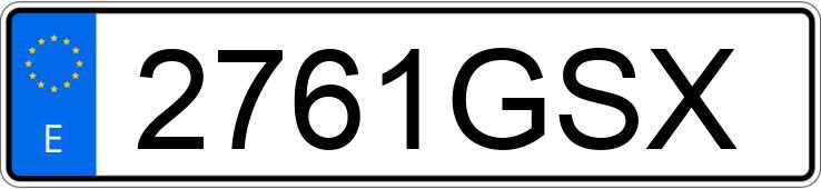 Numer rejestracyjny 2761GSX posiada SEAT ALTEA