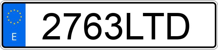 Numer rejestracyjny 2763LTD posiada BMW X6