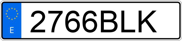 Numer rejestracyjny 2766BLK posiada SEAT IBIZA