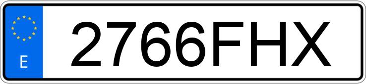 Numer rejestracyjny 2766FHX posiada SEAT IBIZA