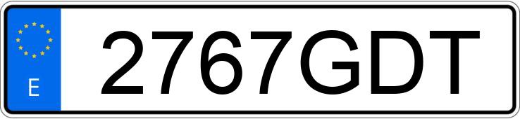 Numer rejestracyjny 2767GDT posiada VOLKSWAGEN EOS