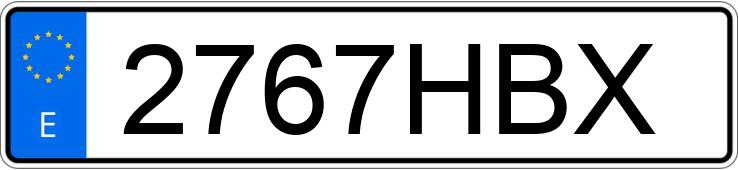 Numer rejestracyjny 2767HBX posiada CITROEN XSARA