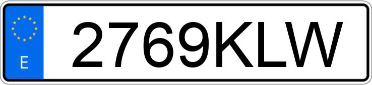 Numer rejestracyjny 2769KLW posiada PORSCHE CAYENNE