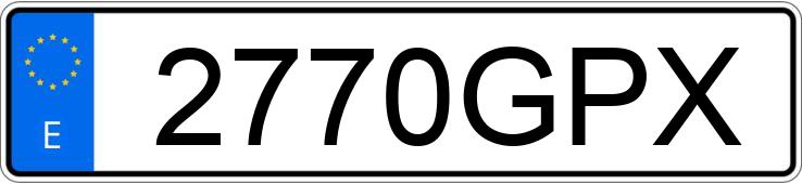 Numer rejestracyjny 2770GPX posiada OPEL ASTRA