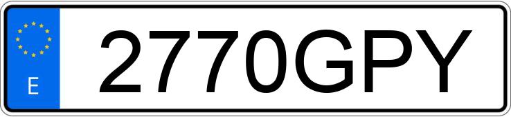 Numer rejestracyjny 2770GPY posiada VOLKSWAGEN POLO