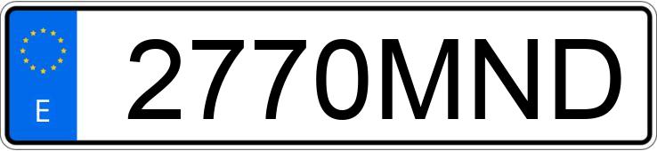 Numer rejestracyjny 2770MND posiada PORSCHE 911