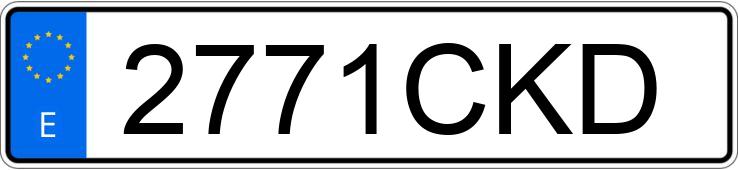 Numer rejestracyjny 2771CKD posiada VOLKSWAGEN GOLF