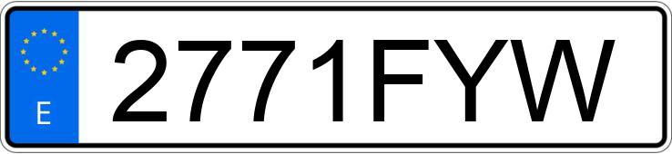 Numer rejestracyjny 2771FYW posiada VOLVO S40