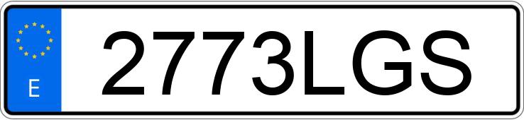 Numer rejestracyjny 2773LGS posiada TESLA MODEL 3