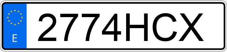 Numer rejestracyjny 2774HCX posiada MAZDA MAZDA3