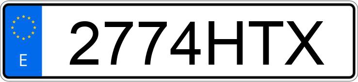 Il numero di registrazione 2774HTX ha PEUGEOT 308