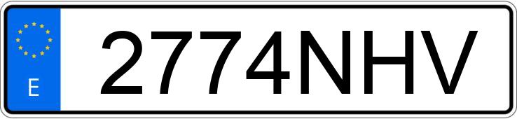 Numer rejestracyjny 2774NHV posiada BMW X3