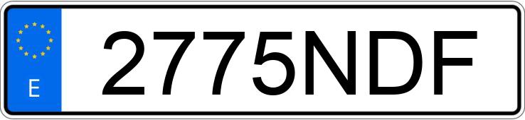 Numer rejestracyjny 2775NDF posiada AUDI A5