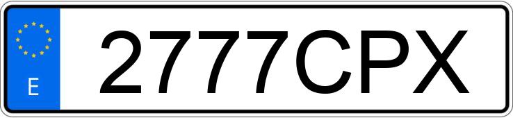 Numer rejestracyjny 2777CPX posiada VOLKSWAGEN TRANSPORTER