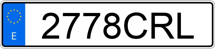 Numer rejestracyjny 2778CRL posiada PEUGEOT 307