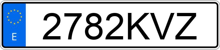 Numer rejestracyjny 2782KVZ posiada TOYOTA YARIS