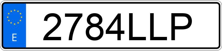 Numer rejestracyjny 2784LLP posiada NISSAN NV 250