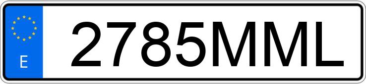 Numer rejestracyjny 2785MML posiada BMW I3