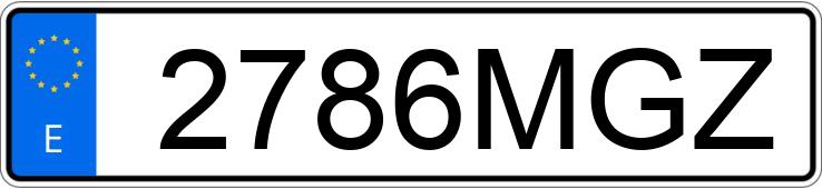 Numer rejestracyjny 2786MGZ posiada LAUGE JENSEN GREAT DANE