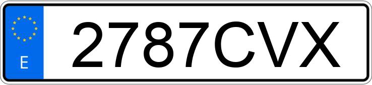 Numer rejestracyjny 2787CVX posiada AUDI A4