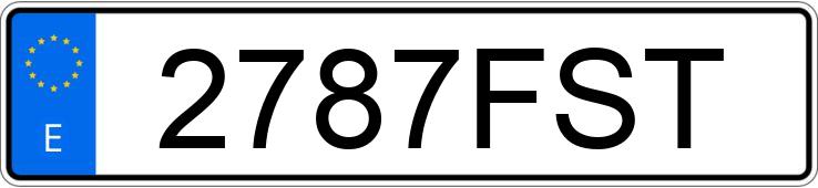 Numer rejestracyjny 2787FST posiada KIA CARNIVAL