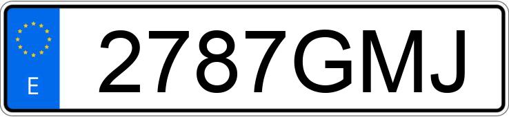 Numer rejestracyjny 2787GMJ posiada MITSUBISHI FUSO CANTER