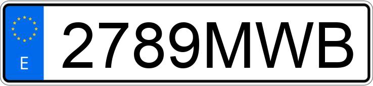 Numer rejestracyjny 2789MWB posiada MERCEDES VITO