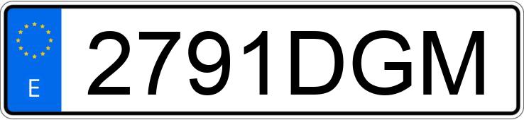 Numer rejestracyjny 2791DGM posiada VOLKSWAGEN GOLF