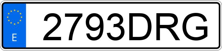 Numer rejestracyjny 2793DRG posiada SEAT IBIZA