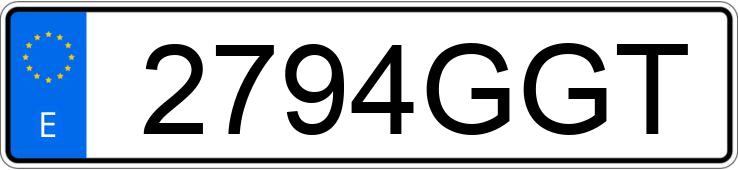 Numer rejestracyjny 2794GGT posiada KIA SPORTAGE