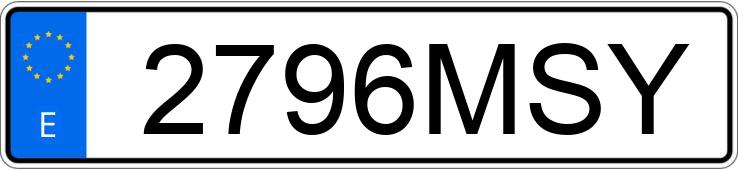 Numer rejestracyjny 2796MSY posiada BMW SERIE 3