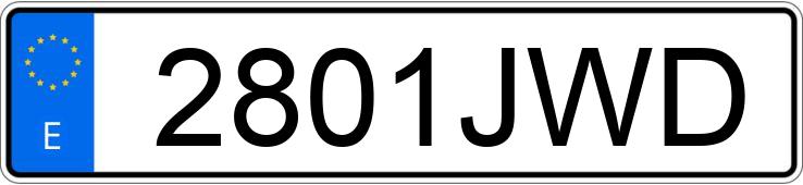 Numer rejestracyjny 2801JWD posiada VOLKSWAGEN CADDY